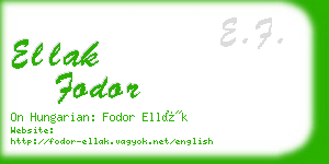 ellak fodor business card